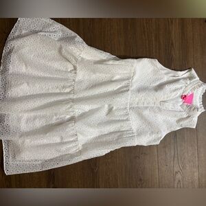 Lilly Pulitzer Novella Dress Resort White Mini Medallion Chiffon Size XXS